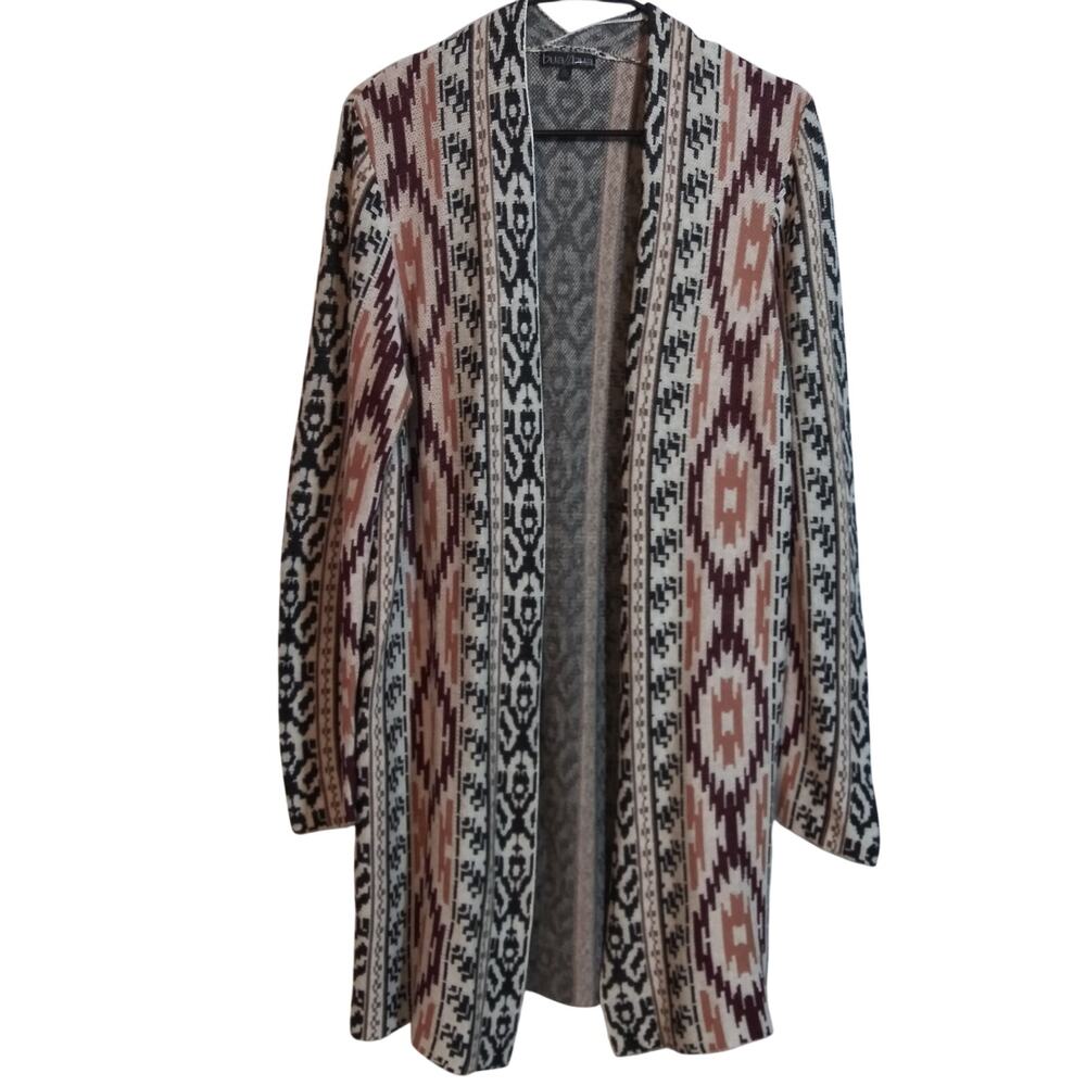 Bua Bua Boho Sweater Long Open Front Knit Cardigan Size XL